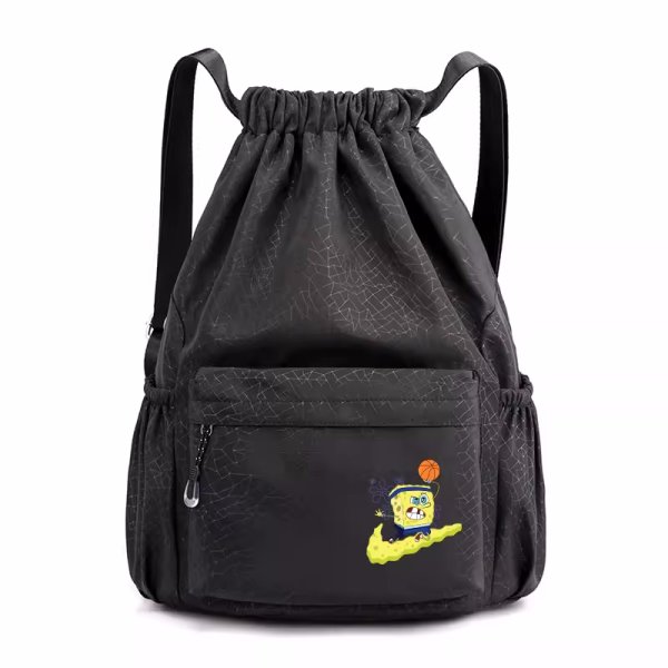 画像1: spongebob & patrick printed backpack knapsack  shoulde tote bag  ユニセックス男女兼用スポンジボブ＆パトリック プリントバックパック ナップサックパック ショルダーリュック トートショルダー バッグ　 (1)