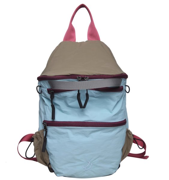 画像1: Colorblock backpack  shoulder tote bag  ユニセックス男女兼用カラーブロックバックパック ショルダーリュック トートショルダー バッグ　 (1)