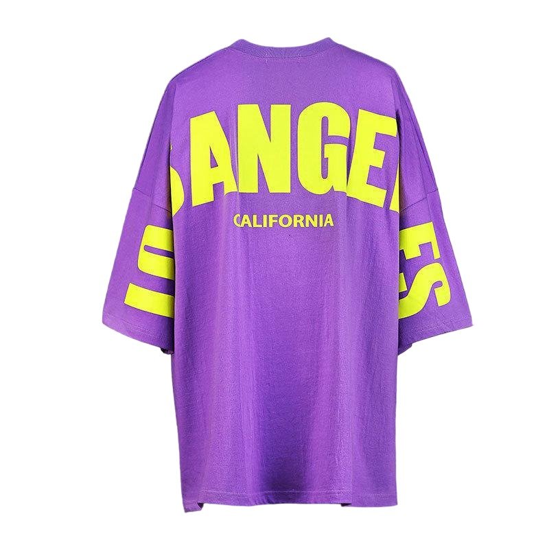 画像4: 24 Unisex Back Print LOS ANGELES CALIFORNIA Big Logo Half Sleeve Tee T shirt　ユニセックス　男女兼用　バック　ロサンゼルス　カリフォルニア　プリント　ビック　ロゴ　ハーフスリーブ　Tシャツ (4)