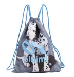 画像1: dalmatian dog drawstring backpack rucksack  knapsack  shoulde tote bag  ユニセックス男女兼用ダルメシアドッグプリントバックパック ナップサックパック ショルダーリュック トートショルダー バッグ　 (1)