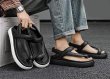 画像4: Unisex thong leather back belt sandals slipper ユニセックス 男女兼用 レザーバックベルトトングサンダル フリップ フロップシャワーサンダル ビーチサンダル　 (4)