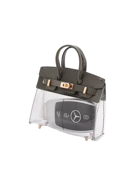 画像1: Leather x Clear Mini BK bag Key folder  Bag charm Accessories　ユニセックス　男女兼用　クリア　ミニBKバッグ　キーフォルダー　バッグチャーム　アクセサリー (1)