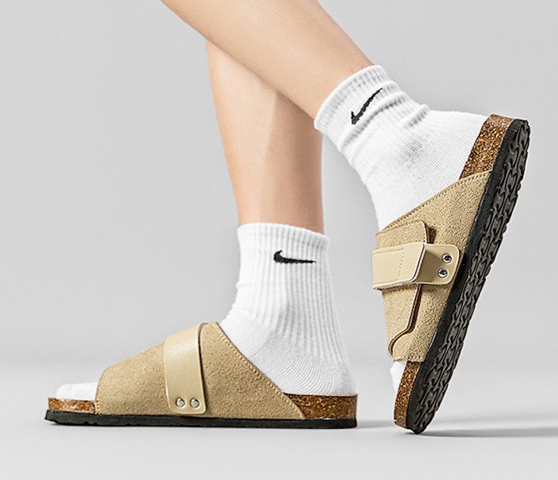 画像11: Unisex leather Roman cork sandals slippers　ユニセックス 男女兼用 レザー＆コルクロマンサンダル スリッパフリップ フロップシャワー ビーチサンダル　 (11)