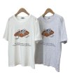 画像2: 24 Ladies Croissant Ribbon Printed Round Neck Short Sleeve T shirt クロワッサン　リボン　デザイン　ラウンド　ネック　半袖　Tシャツ (2)