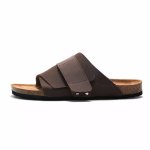 画像2: Unisex leather Roman cork sandals slippers　ユニセックス 男女兼用 レザー＆コルクロマンサンダル スリッパフリップ フロップシャワー ビーチサンダル　 (2)