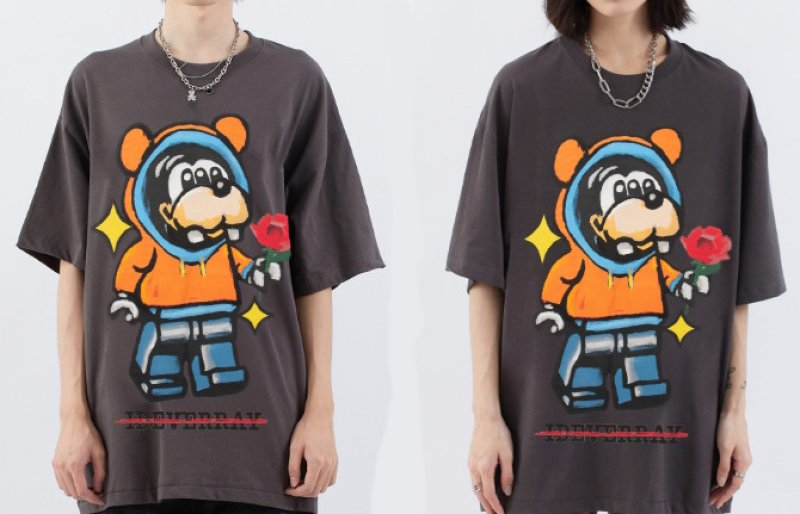 画像10: Unisex Astronaut Mickey Mouse Print round neck short sleeve T-shirt 　 ユニセックス男女兼用宇宙飛行士ミッキーマウスミッキーラウンドネック半袖 Tシャツ (10)