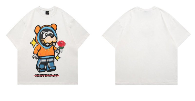 画像14: Unisex Astronaut Mickey Mouse Print round neck short sleeve T-shirt 　 ユニセックス男女兼用宇宙飛行士ミッキーマウスミッキーラウンドネック半袖 Tシャツ (14)