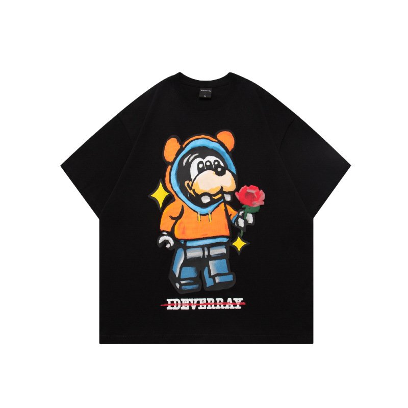 画像2: Unisex Astronaut Mickey Mouse Print round neck short sleeve T-shirt 　 ユニセックス男女兼用宇宙飛行士ミッキーマウスミッキーラウンドネック半袖 Tシャツ (2)