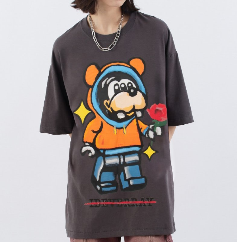 画像13: Unisex Astronaut Mickey Mouse Print round neck short sleeve T-shirt 　 ユニセックス男女兼用宇宙飛行士ミッキーマウスミッキーラウンドネック半袖 Tシャツ (13)