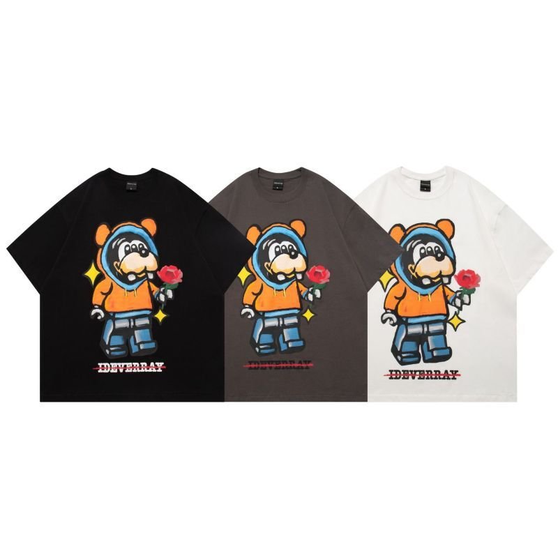 画像4: Unisex Astronaut Mickey Mouse Print round neck short sleeve T-shirt 　 ユニセックス男女兼用宇宙飛行士ミッキーマウスミッキーラウンドネック半袖 Tシャツ (4)
