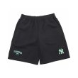 画像2: 24 Unisex MLB NY Logo Sweat Short Half Pant  ユニセックス 男女兼用 MLB NY　ロゴ　ニューヨーク　ヤンキース　スウェット　ハーフ　ショート　パンツ (2)