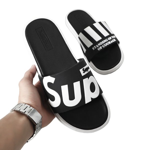 画像1: 24 Unisex SUP Design  Logo Flat Sandals  slippers  ユニセックス 男女兼用 SUPロゴ フリップ フロップサンダル シャワーサンダル ビーチサンダル　 (1)