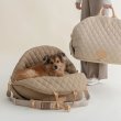 画像3: Celebrity Luxury Quilting Design Pet Dog Carrier Bag Bed 犬猫動物など  キャリーバッグ　ベッド　ドッグ ペットキャリー 犬用　猫用　移動用　お出掛け　お散歩 (3)