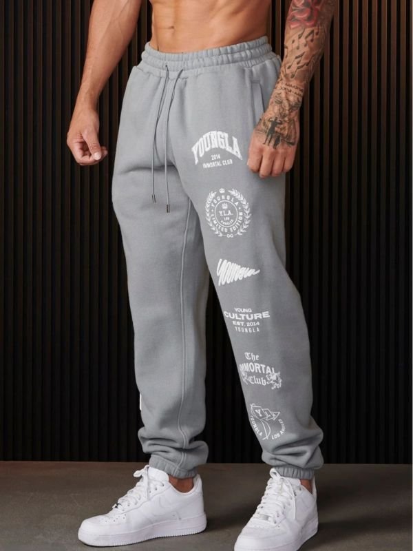 画像6: Unisex YOUNGLA  IMMORTAL KILLER JOGGERS  ユニセックス 男女兼用 YOUNGLA ルーズフィット ジョガー パンツ スウェット ワークアウトなどにも (6)