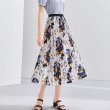 画像2: 24 New Women's Mickey Minny comic cartoon printed pleated skirt ミッキー ミニー グラフィックペイント ロング丈 膝丈プリーツスカート (2)