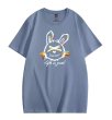 画像5: Unisex rabbit print  round neck short sleeve T-shirt 　 ユニセックス男女兼用グラフィック落書きラビットウサギプリント ラウンドネック半袖 Tシャツ (5)