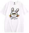 画像2: Unisex rabbit print  round neck short sleeve T-shirt 　 ユニセックス男女兼用グラフィック落書きラビットウサギプリント ラウンドネック半袖 Tシャツ (2)