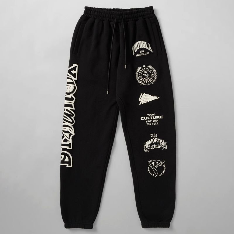 画像7: Unisex YOUNGLA  IMMORTAL KILLER JOGGERS  ユニセックス 男女兼用 YOUNGLA ルーズフィット ジョガー パンツ スウェット ワークアウトなどにも (7)