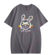 画像3: Unisex rabbit print  round neck short sleeve T-shirt 　 ユニセックス男女兼用グラフィック落書きラビットウサギプリント ラウンドネック半袖 Tシャツ (3)
