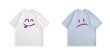 画像2: 24 Unisex Facial Expression Joyus Sorrow Happy Gloomy T shirts Tee ユニセックス 男女兼用  フェイス プリント Tシャツ (2)
