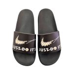 画像1: Broken swoosh Just D it's Daisy Flat Sandals  slippers ユニセック男女兼用 ブロークン スウォッシュ マーガレット フロップサンダルシャワーサンダル ビーチサンダル　 (1)