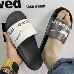 画像2: Broken swoosh Just D it's Daisy Flat Sandals  slippers ユニセック男女兼用 ブロークン スウォッシュ マーガレット フロップサンダルシャワーサンダル ビーチサンダル　 (2)