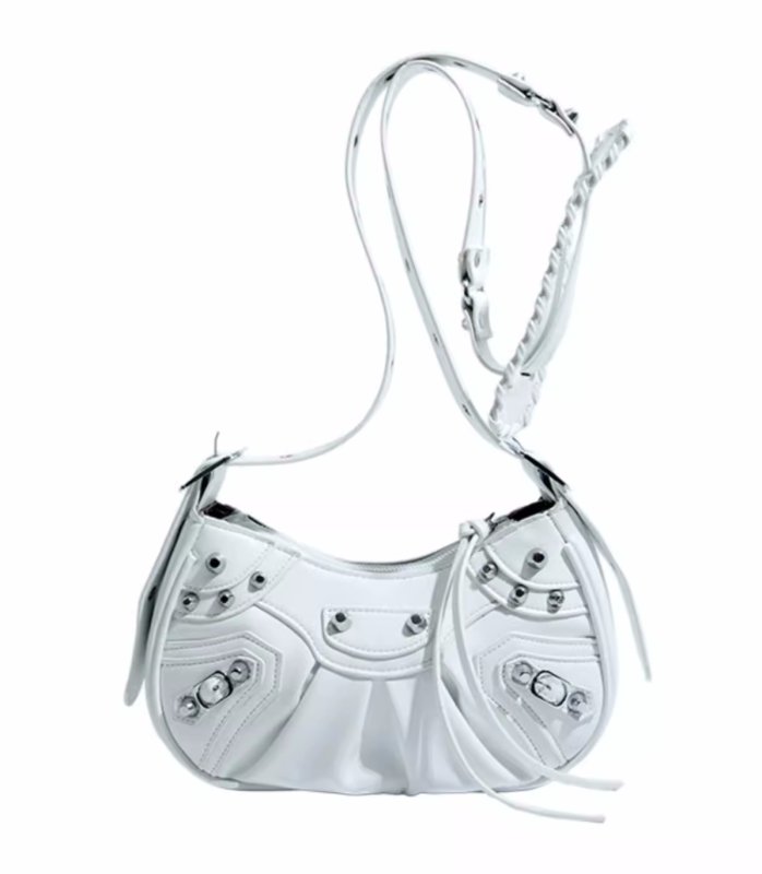 画像18: SALE セール crossbody shoulder under arm motorcycle dumpling bag Handbag 　クロスボディショルダーアンダーアームモーターサイクルダンプリングバッグ (18)