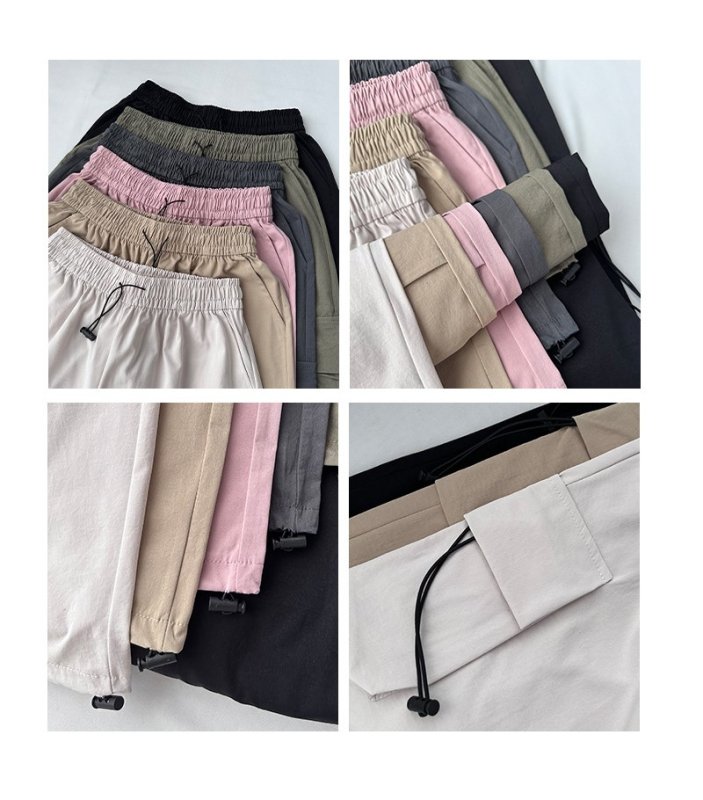 画像2: Ladies Wide Loose Cargo Casual Pant レディース　ワイド　ルーズ　カーゴパンツ　カジュアル (2)