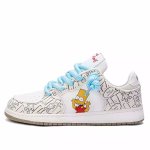 画像2: The Simpsons Bart Simpson leather & canvas lace-up sneakers　  男女兼用ユニセックス シンプソン バートシンプソンレザー &キャンバスレースアップスニーカー　スケシュー (2)