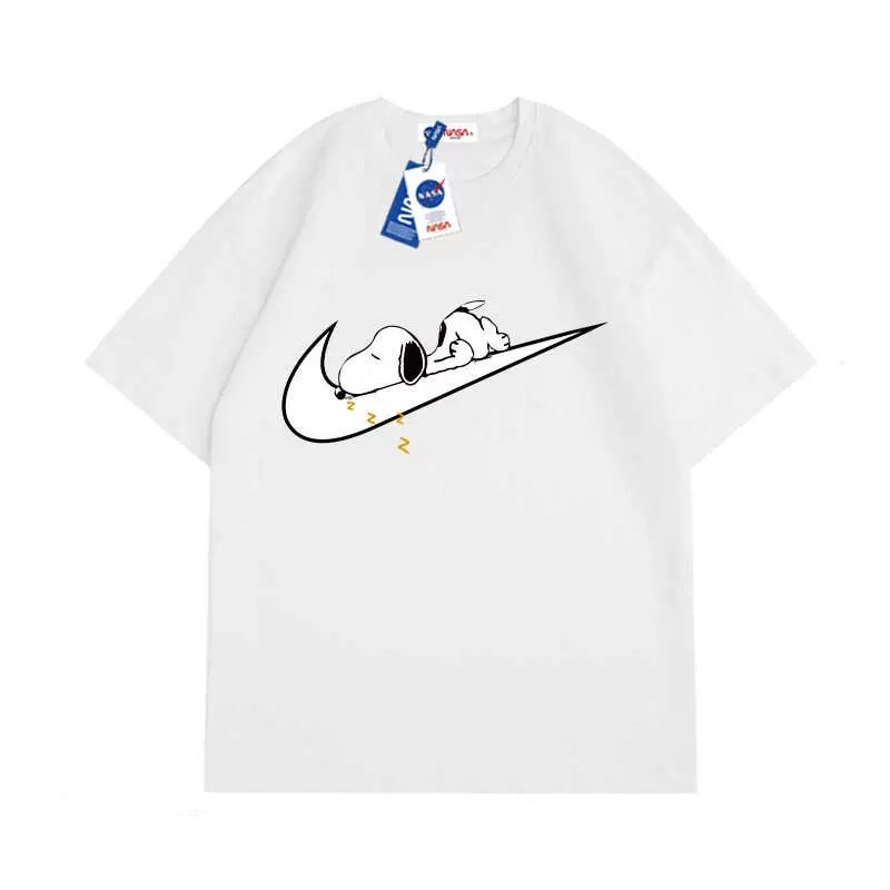 画像3: Unisex NASA  JUST DO IT LATER snoopy Print T-shirt ユニセックス 男女兼用 JUST DO IT LATER スヌーピープリント 半袖 Tシャツ (3)