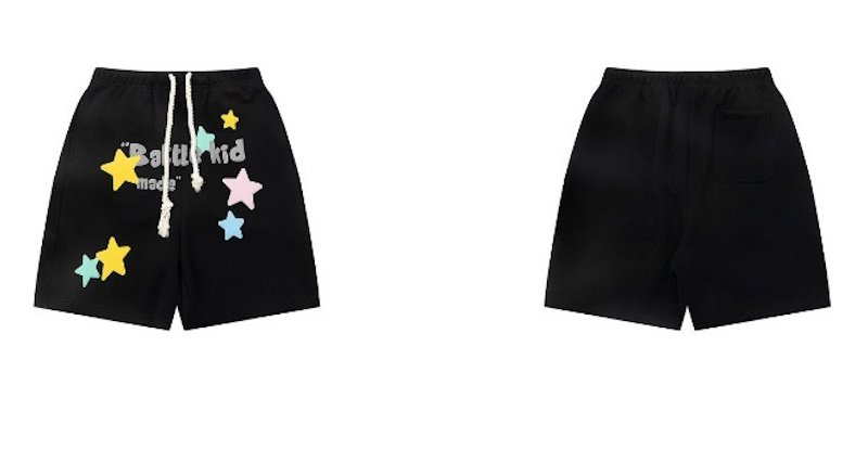 画像4:  Unisex Basketball High Street Sweatpants 5 Minute Star & LogoPants  ユニセックス 男女兼用 バスケットボール5分丈ハイストリートスター&ロゴスウェットショーツ ハーフパンツ (4)