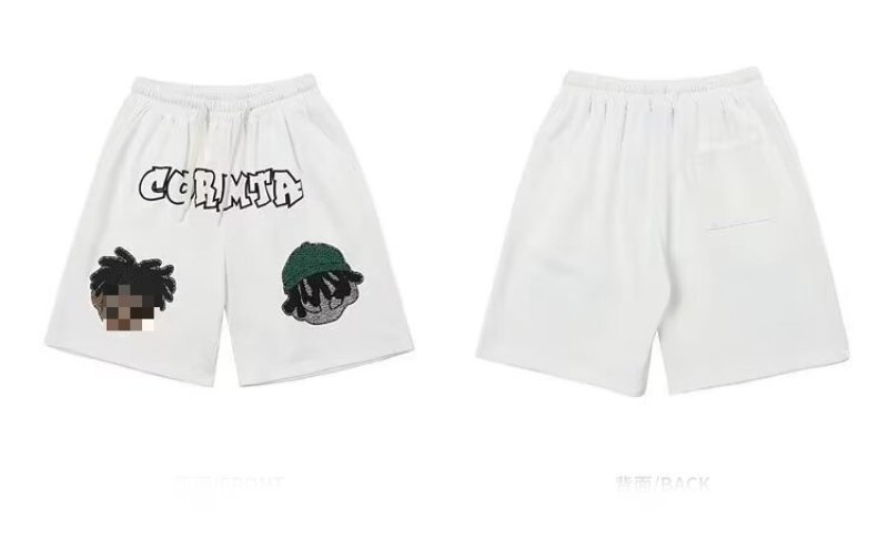 画像8:  Unisex hip hop boy print half sweatpants 5 Minute Pants　 ユニセックス 男女兼用 ヒップホップボーイプリント ハーフスエットパンツバスケットボール5分丈ハイストリート　 (8)