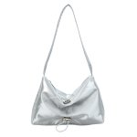画像3: Unisex bow design drawstring pleated shoulder tote bag 　ユニセックス　男女兼用 巾着リボンアンダーアームトートショルダートートバッグ (3)