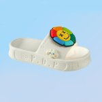 画像5: cute sunflower Platform sandals  Slippers  ユニセックス 男女兼用厚底プラットフォームスマイルサンフラワーサンダルスマイル シャワー ビーチサンダル 　 (5)