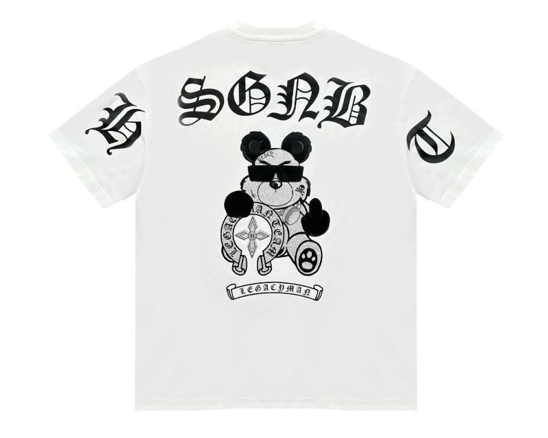 Ｔ熊様 chambers×DIVAコラボ 酔っ払い クマちゃん くま 刺繍Tシャツ (T