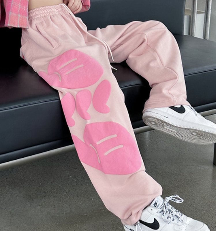 画像4: Unisex SMILE LOGO SWEAT PANTS  trousers 男女兼用 ユニセックス スマイルロゴ スウェットパンツ (4)