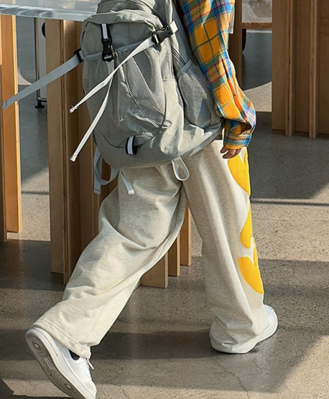 画像6: Unisex SMILE LOGO SWEAT PANTS  trousers 男女兼用 ユニセックス スマイルロゴ スウェットパンツ (6)