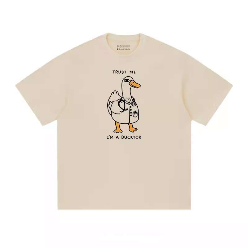 画像4: Unisex doctor duck print short sleeve T-shirt　ユニセックス 男女兼用 doctor duckアヒルプリント 半袖T シャツ (4)