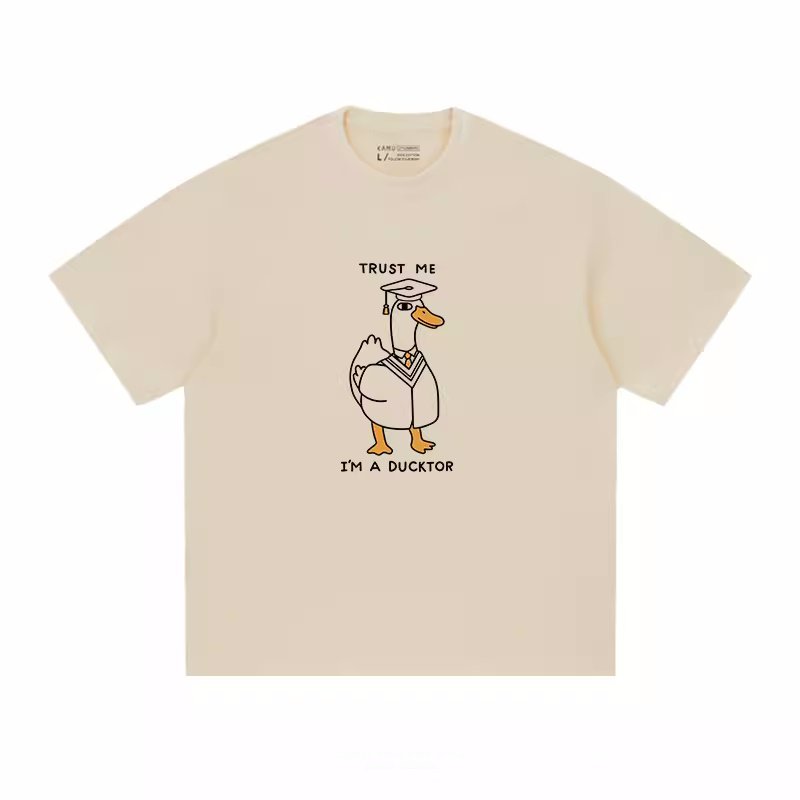 画像5: Unisex Doctor Dog & Duck Print Short Sleeve T-Shirt　ユニセックス 男女兼用 doctor博士 dogドッグ犬&アヒルプリント 半袖T シャツ (5)