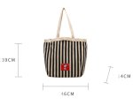 画像8: Unisex  striped canvas large capacity Snoopy tote bag  shoulder  shopping handbag　ユニセックス　男女兼用キャンバスストライプ ボーダー スヌーピートートショルダースバッグ (8)