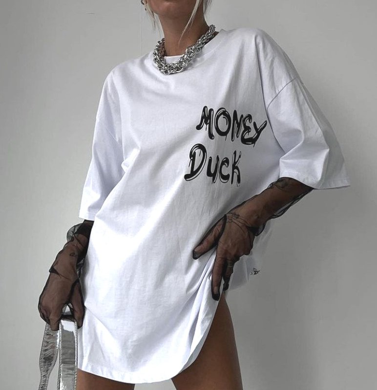 画像5: Money Duck back print Short sleeve round neck T-shirt　ユニセックス男女兼用マネーダックバックプリントラウンドネック 半袖Tシャツ (5)