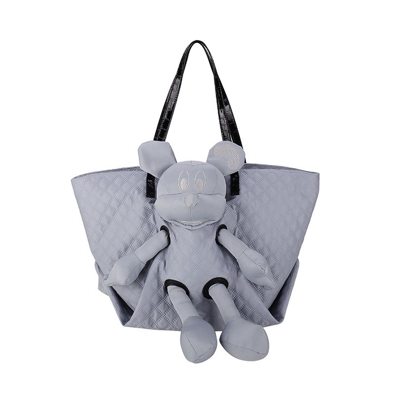 Unisex Mickey Mouse Plush Tote Shoulder Shopping Bag handbag