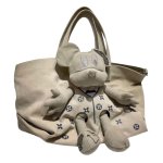 画像1: Mickey casual bag Large capacity canvas bag ミッキーマウス キャンバス カジュアル ショルダートートバッグ ミッキーマウスぬいぐるみ ショッピング バッグ (1)