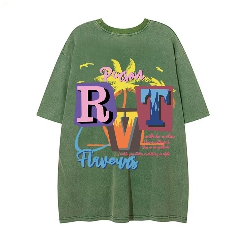 画像3: Unisex Back Logo RVT Palm Tree Tee T Shirt ユニセックス 男女兼用 バックロゴ RVT パームツリー Tシャツ (3)