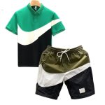 画像4: 24 Broken swoosh Polo shirts & Short Pants Swimwear Setup ブロークン スウォッシュ ポロシャツ ＋ 防水ショートパンツ 水着 (4)