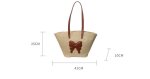 画像5: Cute Ribbon Straw Bag 4 Colors　可愛い　リボン　デザイン　カゴ　ストロー　バッグ　ハンドバッグ (5)