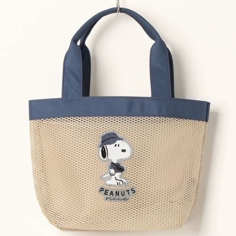 画像5:  Snoopy Outdoor Mesh Tote Shopping Bag スヌーピーアウトドアメッシュトートショッピングバッグ (5)