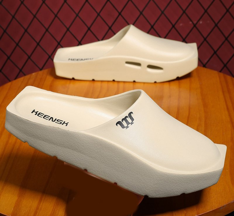 画像4: Men's Unisex thick sole comfortable personality closed toe flip flops sandal casual shoes ユニセックス 男女兼用厚底スクエアつま先シャワーサンダル スリッパ カジュアル シューズ  (4)