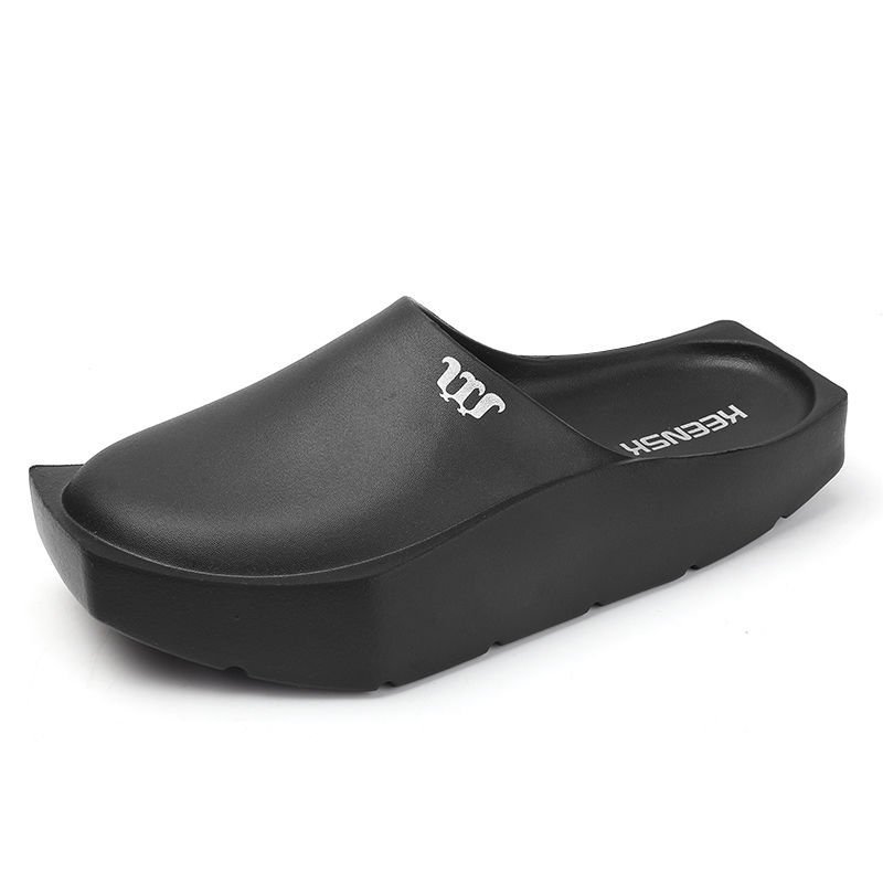 画像2: Men's Unisex thick sole comfortable personality closed toe flip flops sandal casual shoes ユニセックス 男女兼用厚底スクエアつま先シャワーサンダル スリッパ カジュアル シューズ  (2)