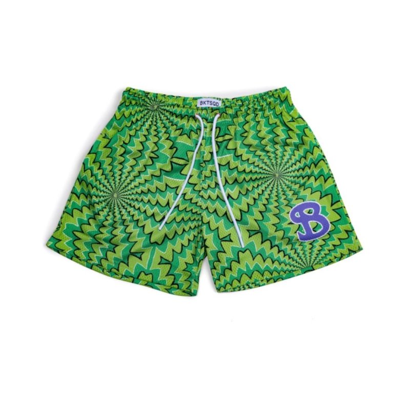 画像3: 24 Unisex B Logo Colorful pattern Mesh Half Pants Gym Sport Basket Shorts ユニセックス 男女兼用 Bロゴ カラフル メッシュ ジム スポーツ バスケットボール など ハーフパンツ ショートパンツ  (3)